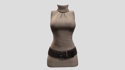 Female Sleeveless Sweater Dress