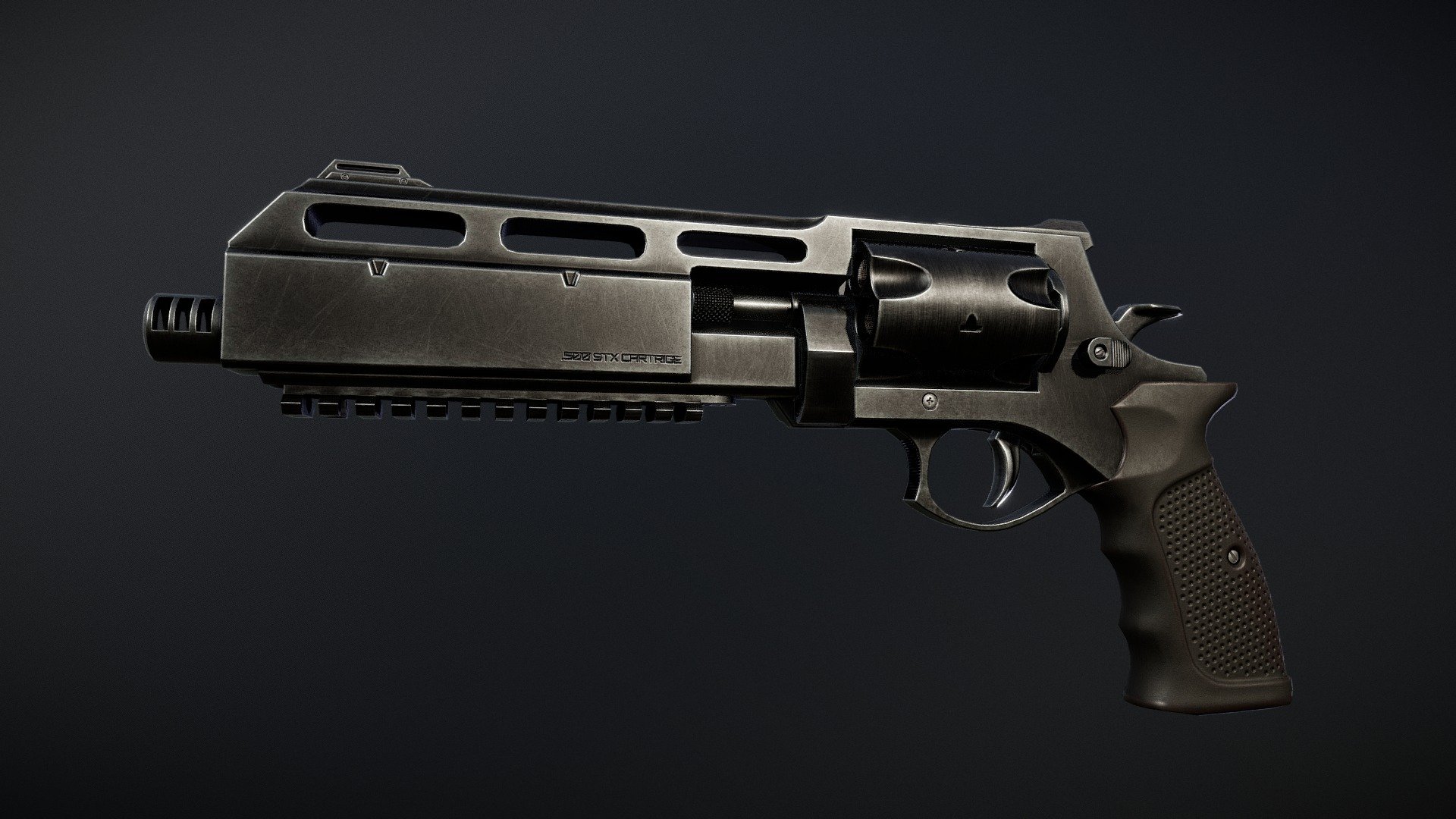 High Caliber Revolver 3d model