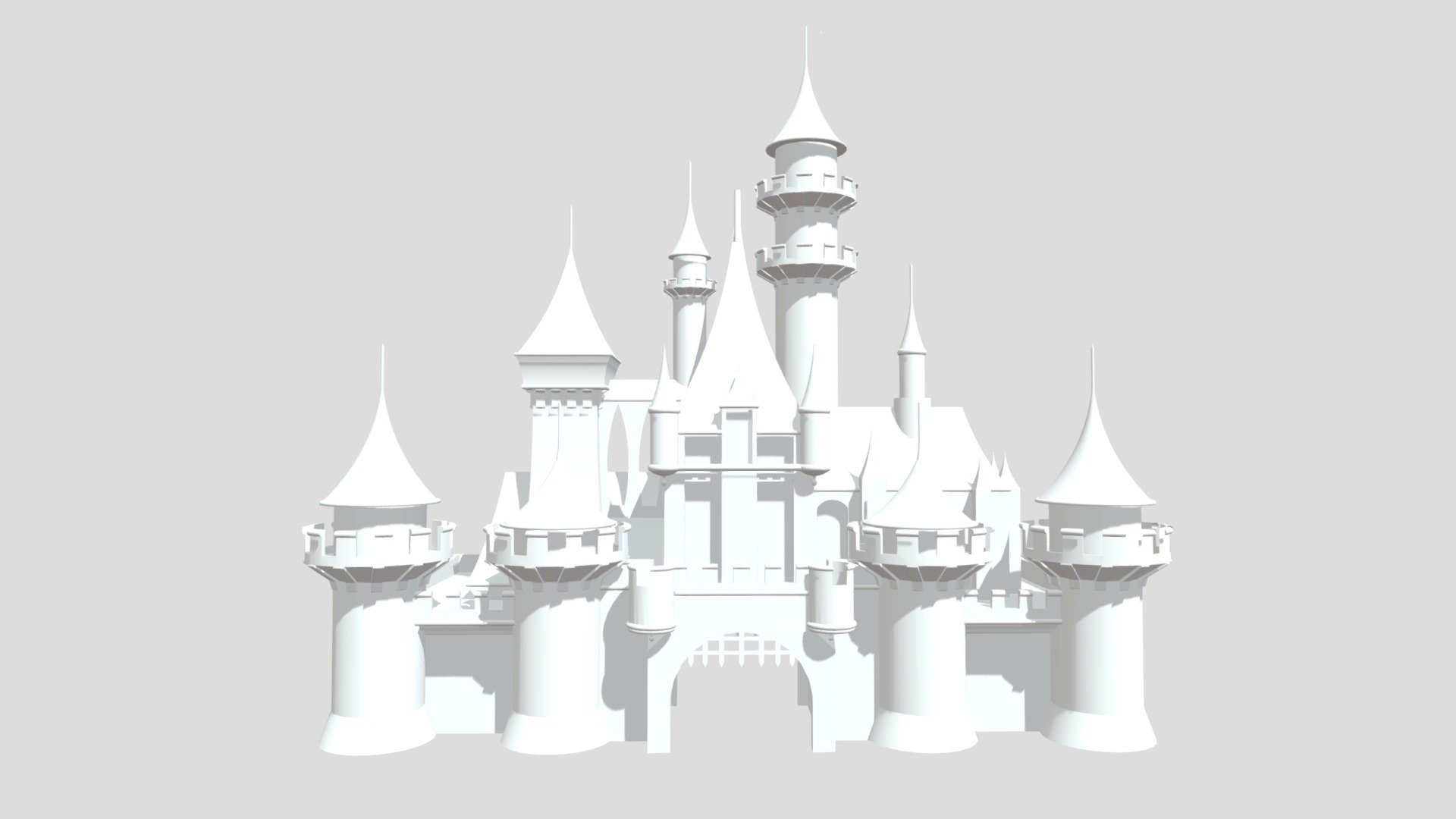 Pixars Disney Castle 3d model