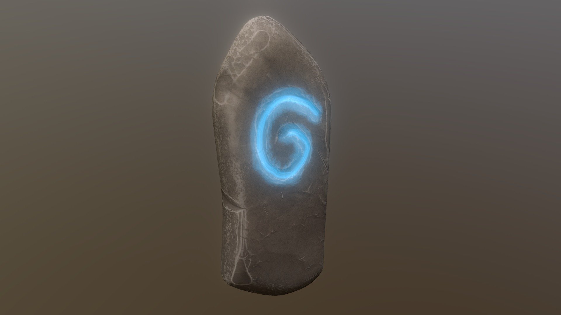 Fantasy Stylized Rune Stone 3d model