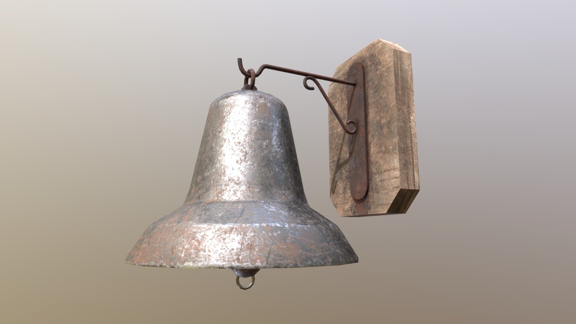 Old rusty bell 3d model