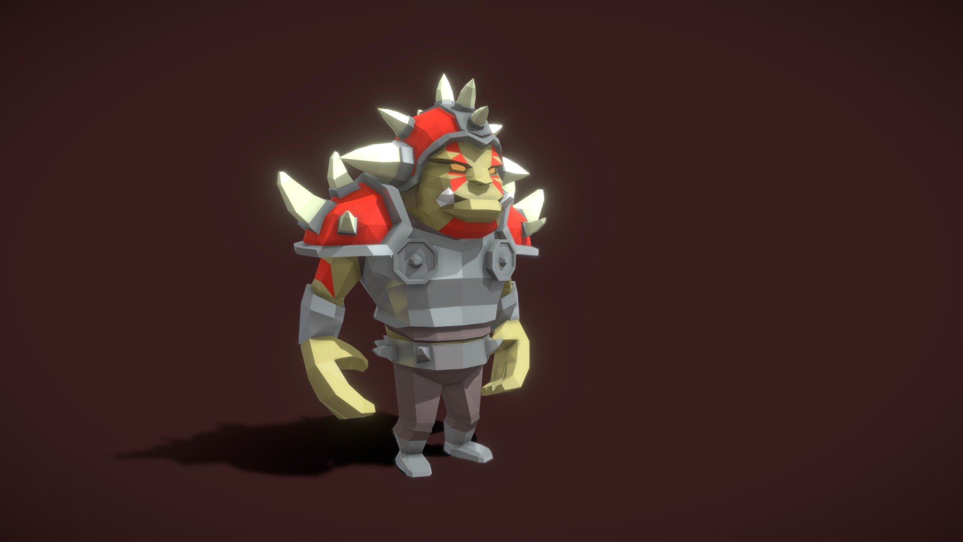 Orc Commander Low poly 3d model