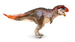 Dinosaur Carno Lowpoly Art Style animal