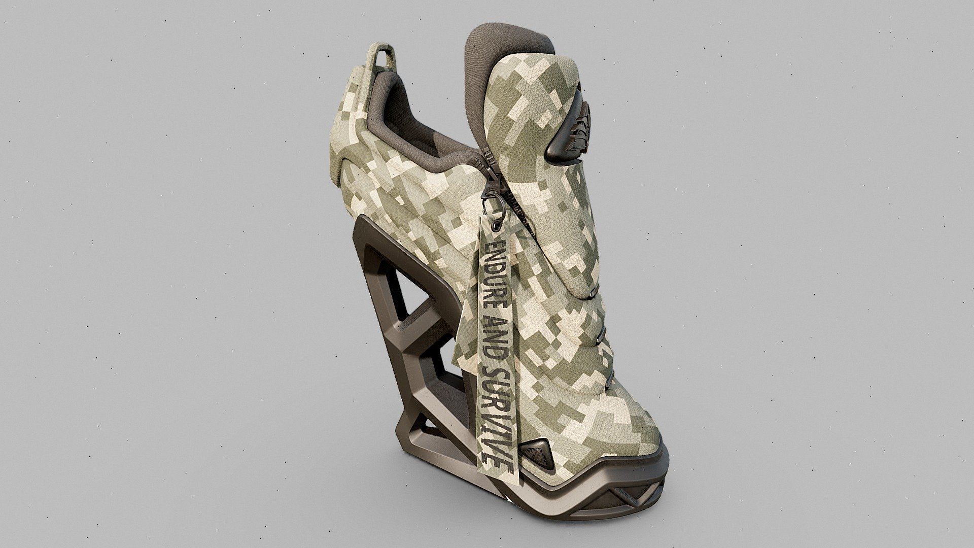 COMFY HEEL CAMO 3d model