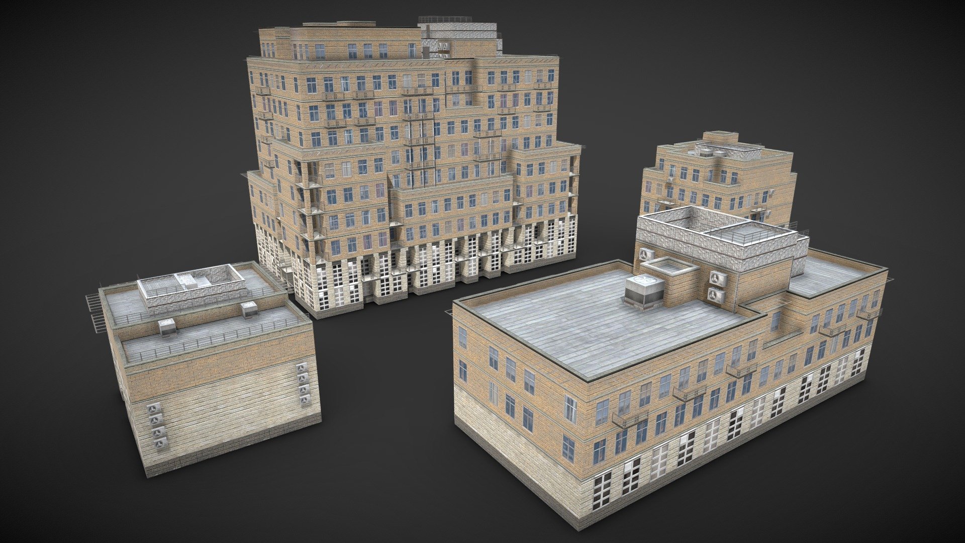 City Buildings 3d model