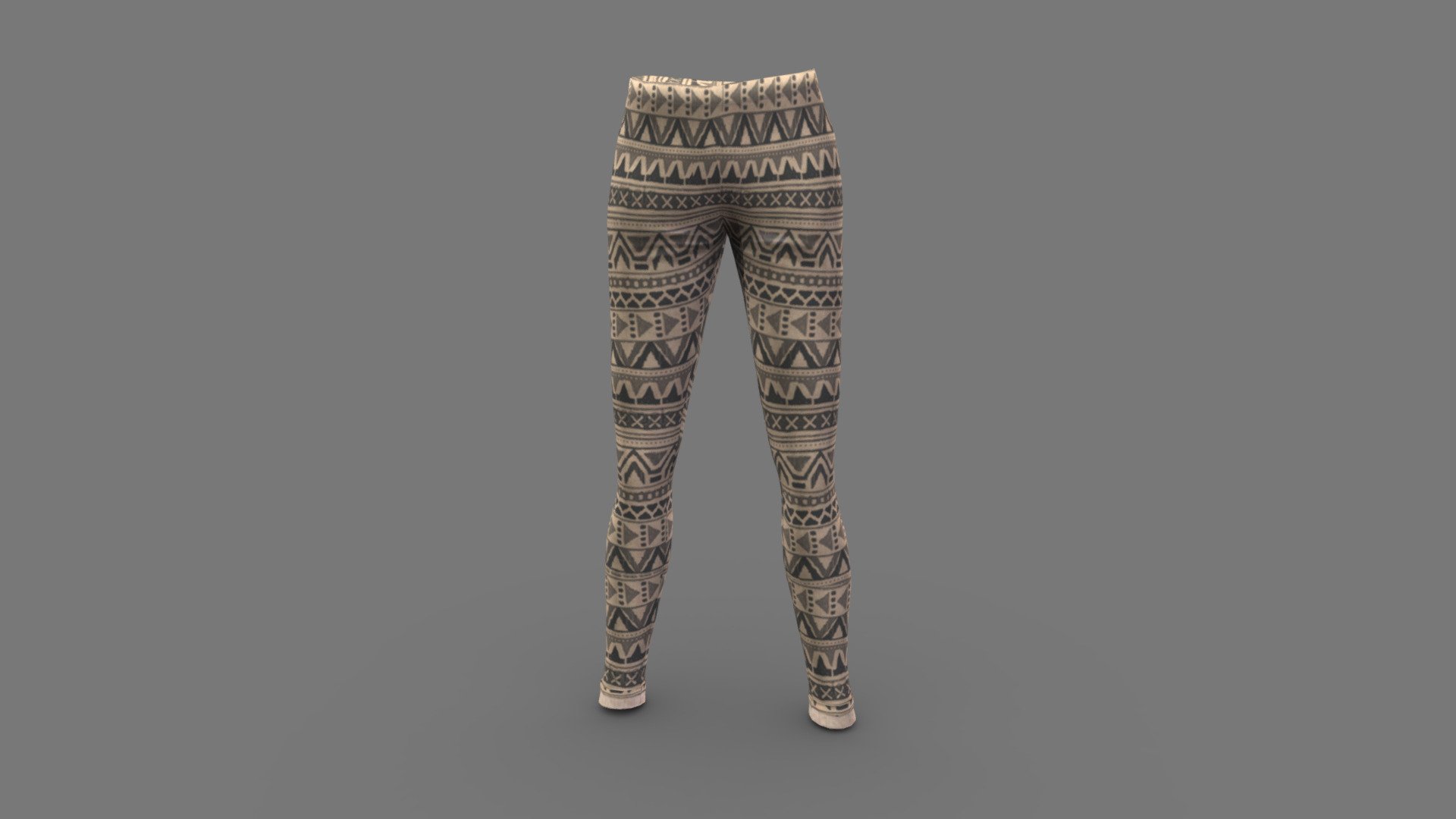 Rolled Up Legs Winter Leggings 3d model