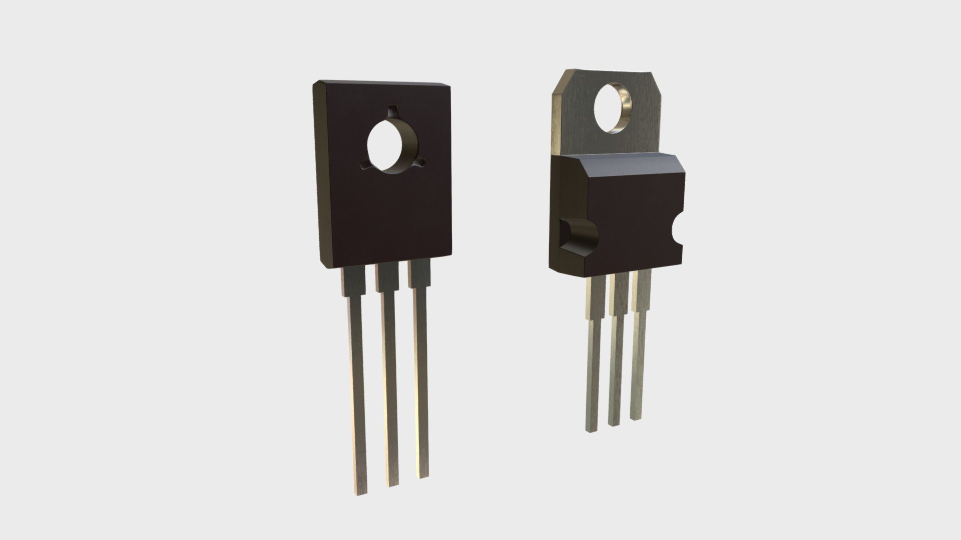 TO transistors 3d model