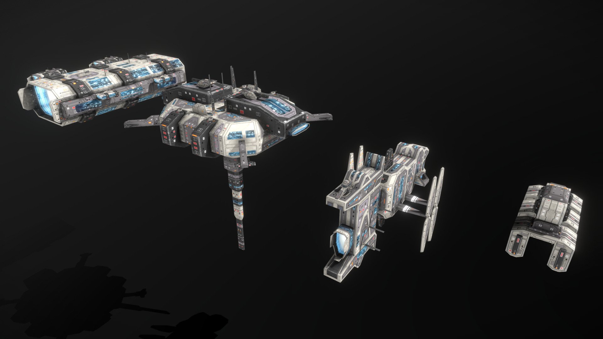 Modular Space Station Construction Kit 3d model