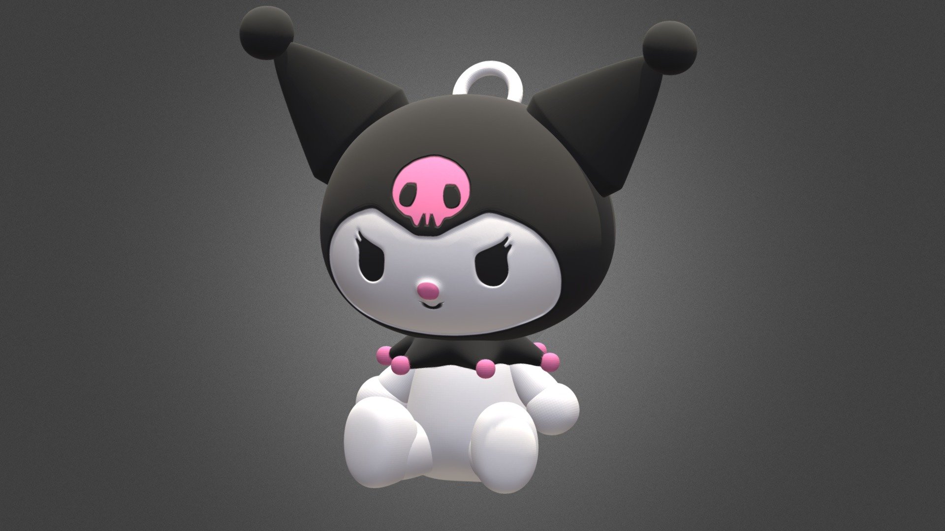 Kuromi Keychain 3D Printable 3d model