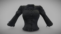 Female Black Steampunk Blouse