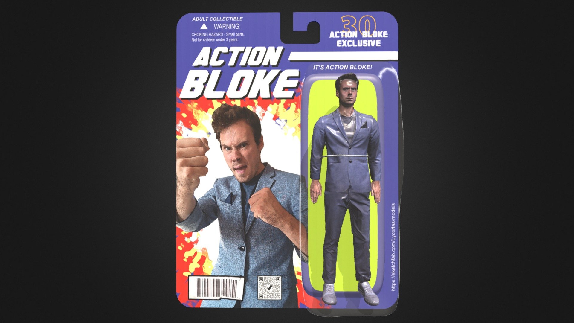 ACTION BLOKE toy action figure 3d model