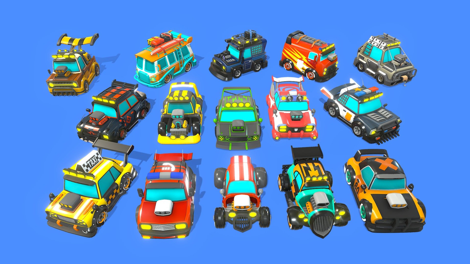 Super Cars Pack 3d model