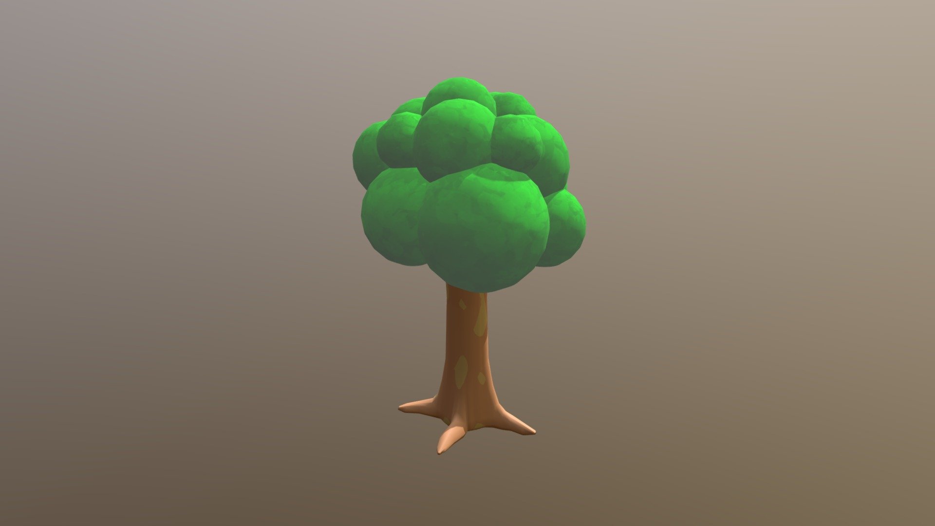 Cartoon tree 3d model