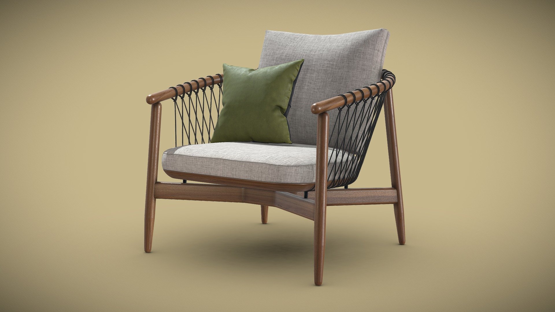 Crosshatch Lounge Chair 3d model