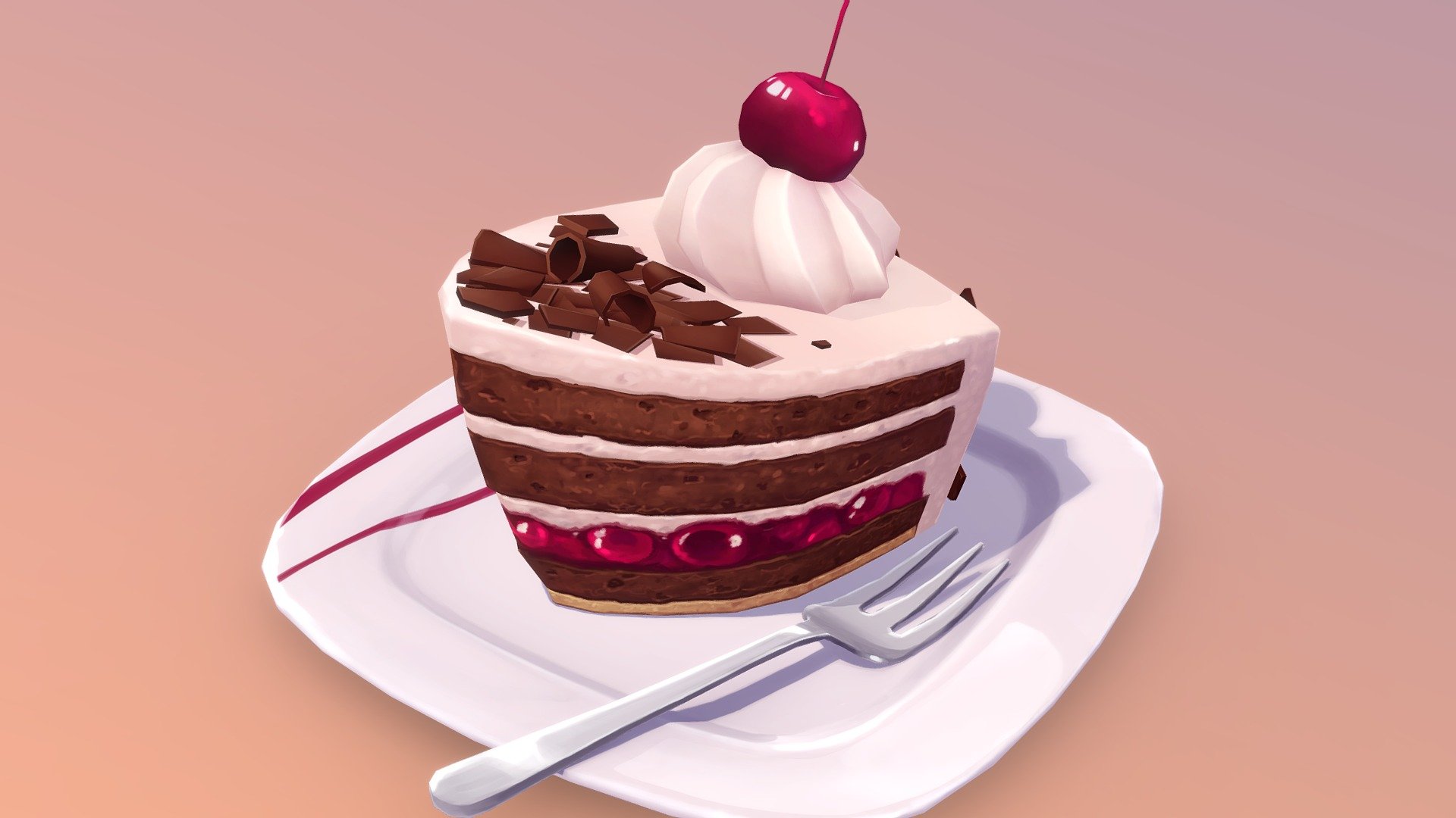 Piece of Black Forest heaven! 3d model