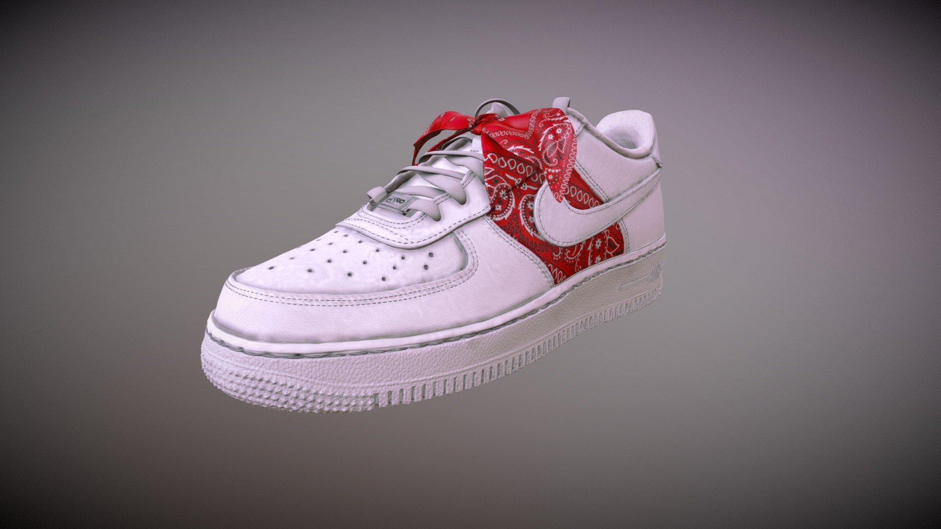 Nike Air Force One Bandana 3d model