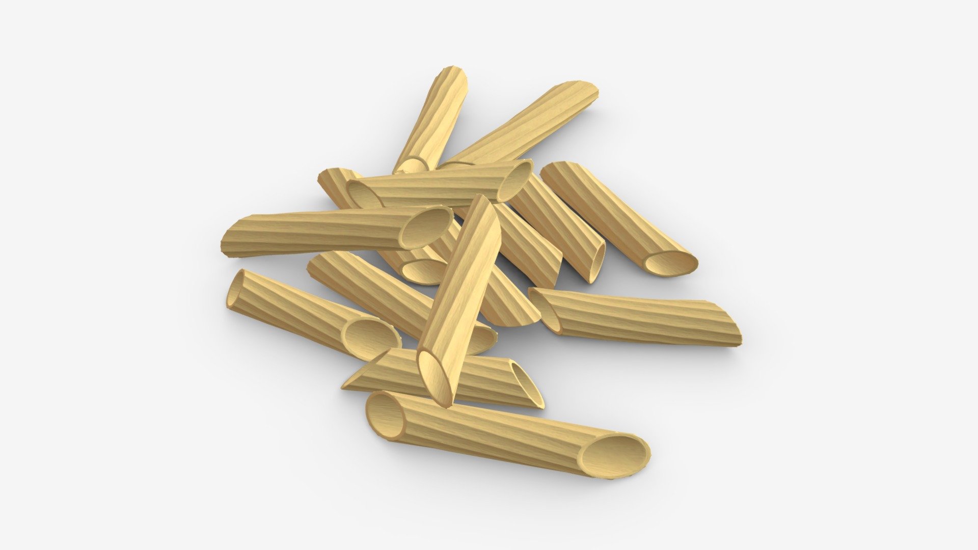 Penne pasta 3d model