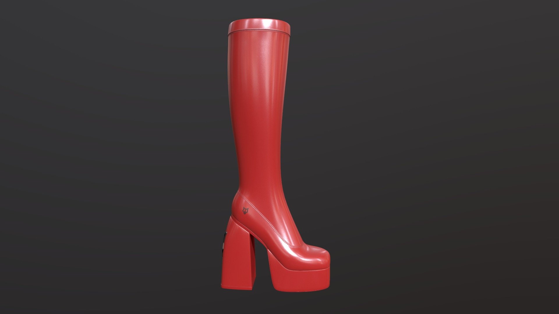 Naked Wolfe boots red 3d model