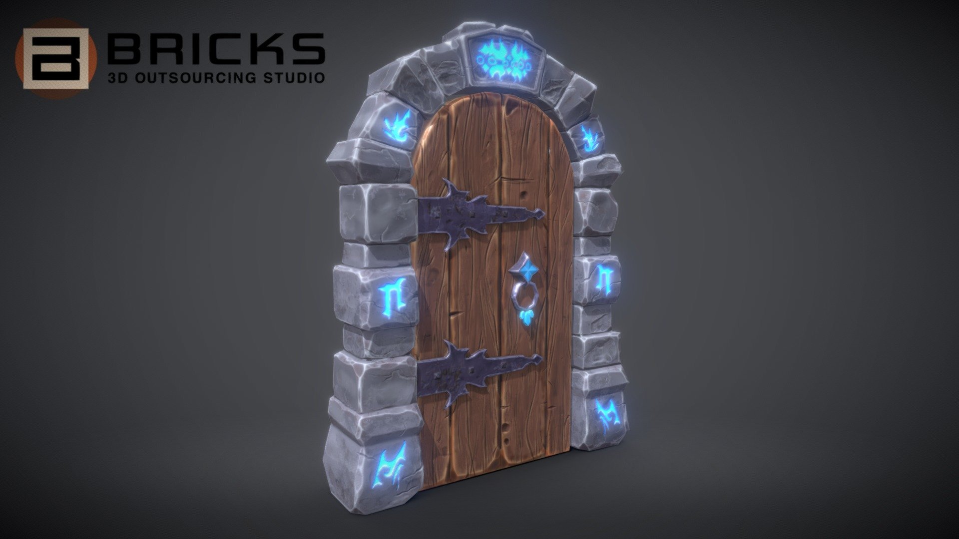 Dungeon Door 3d model