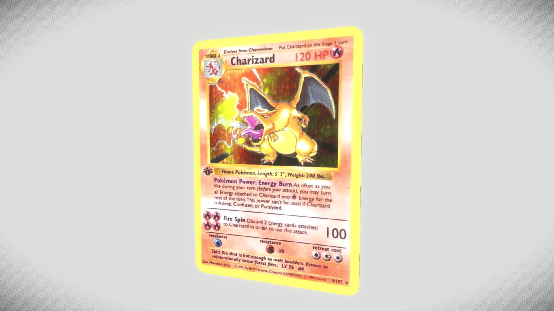 Charizard Pokémon Card 3d model