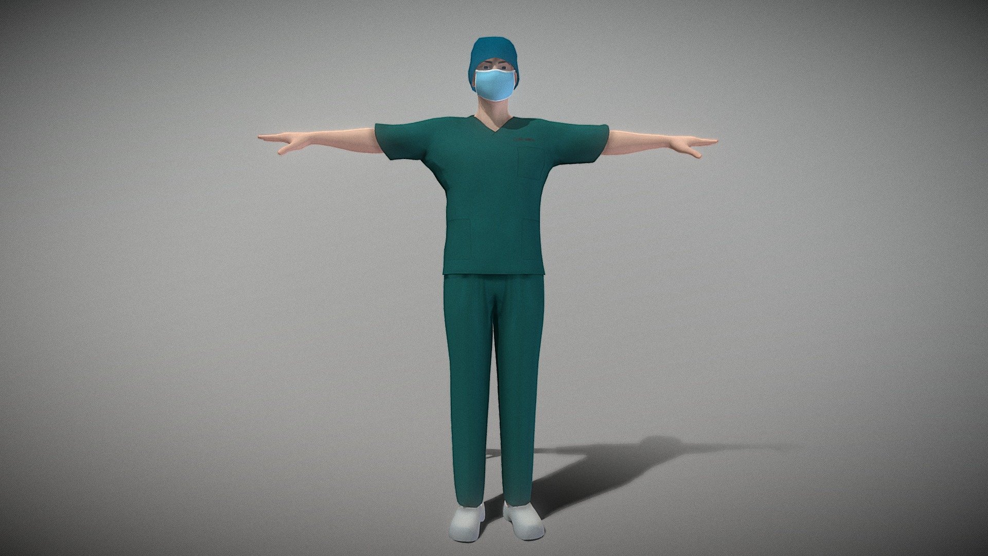 Operating Room Doctor 3d model