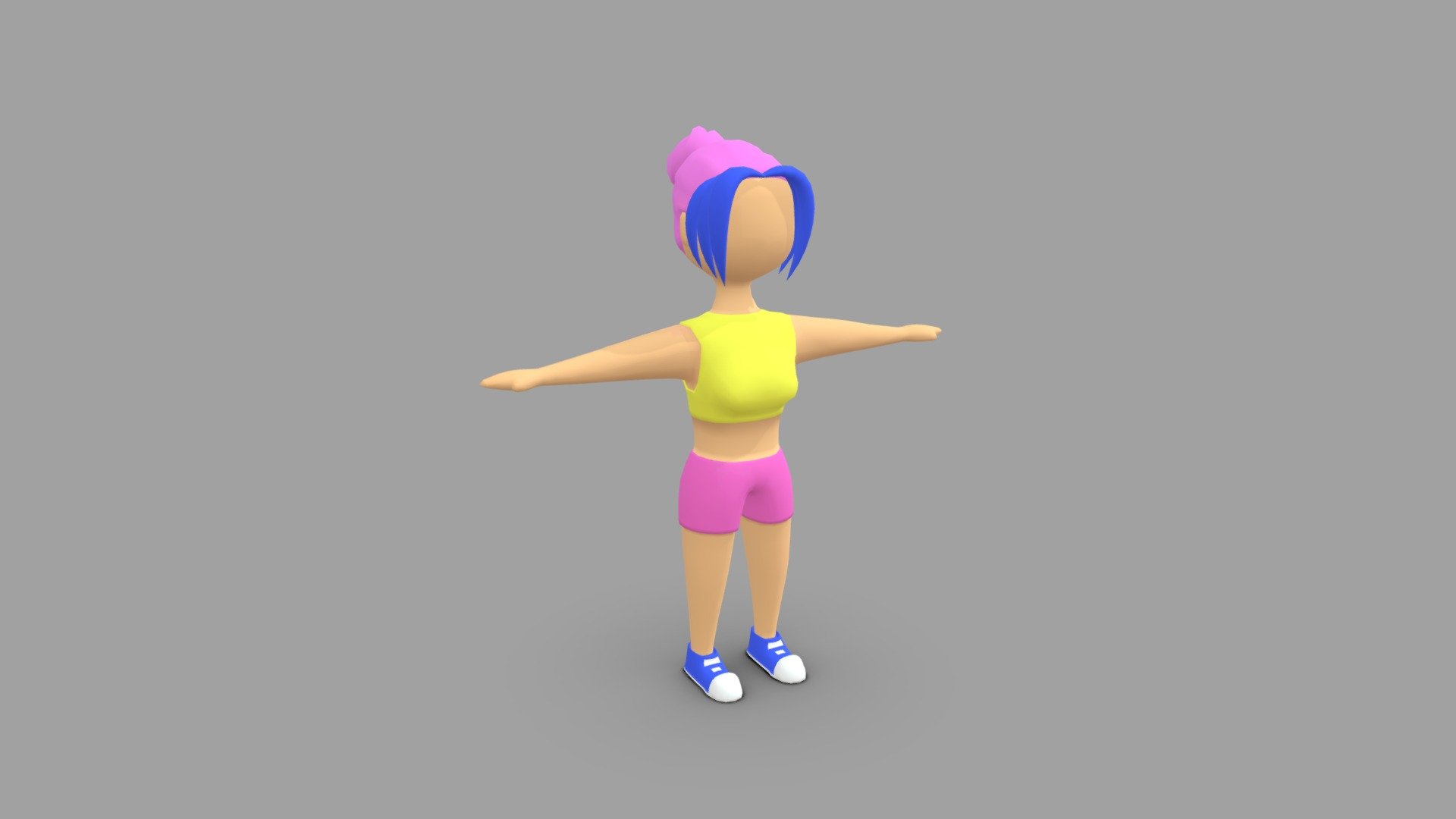 Sport girl 3d model