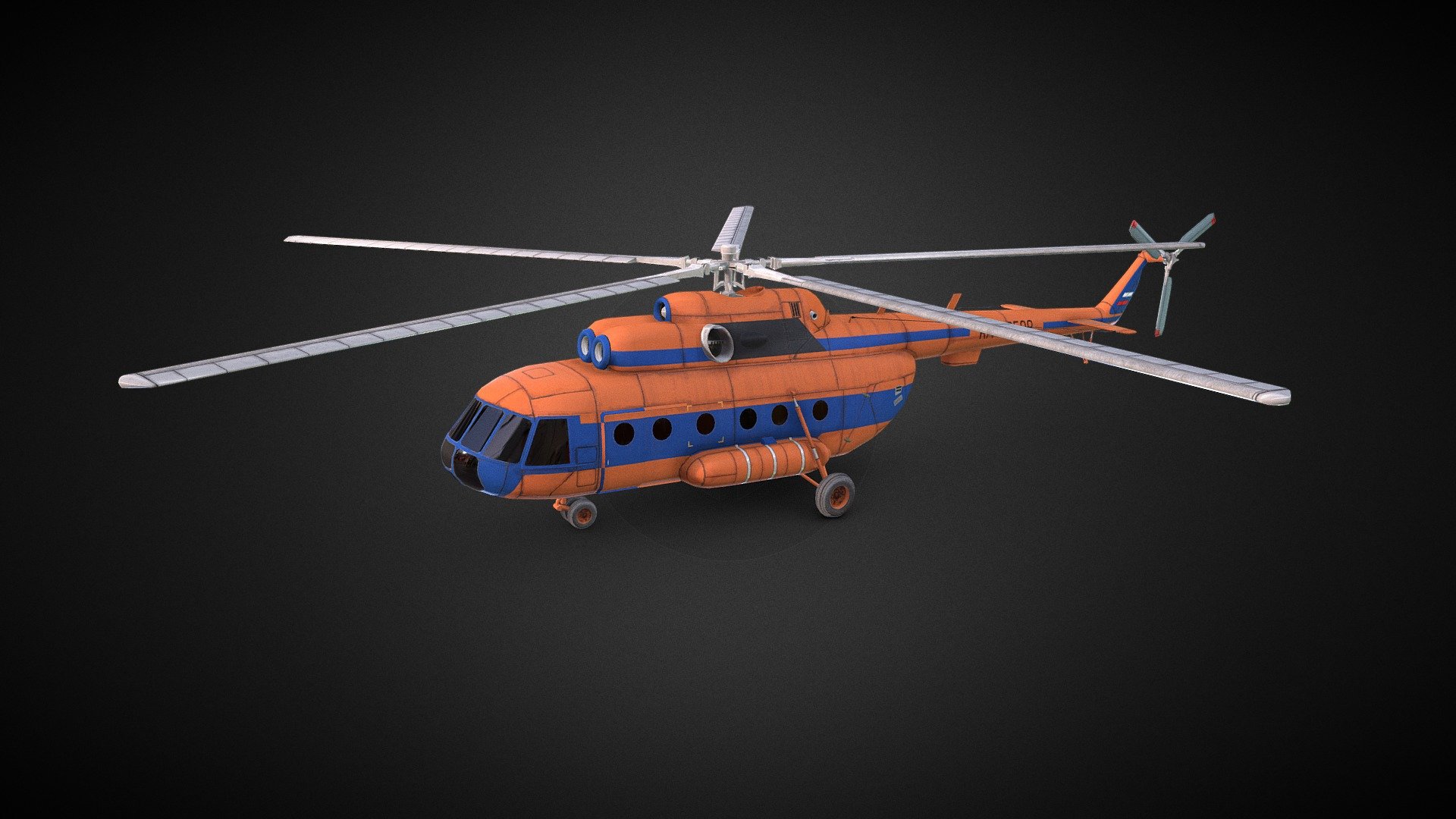 Mi-8 Military Arctic 3d model