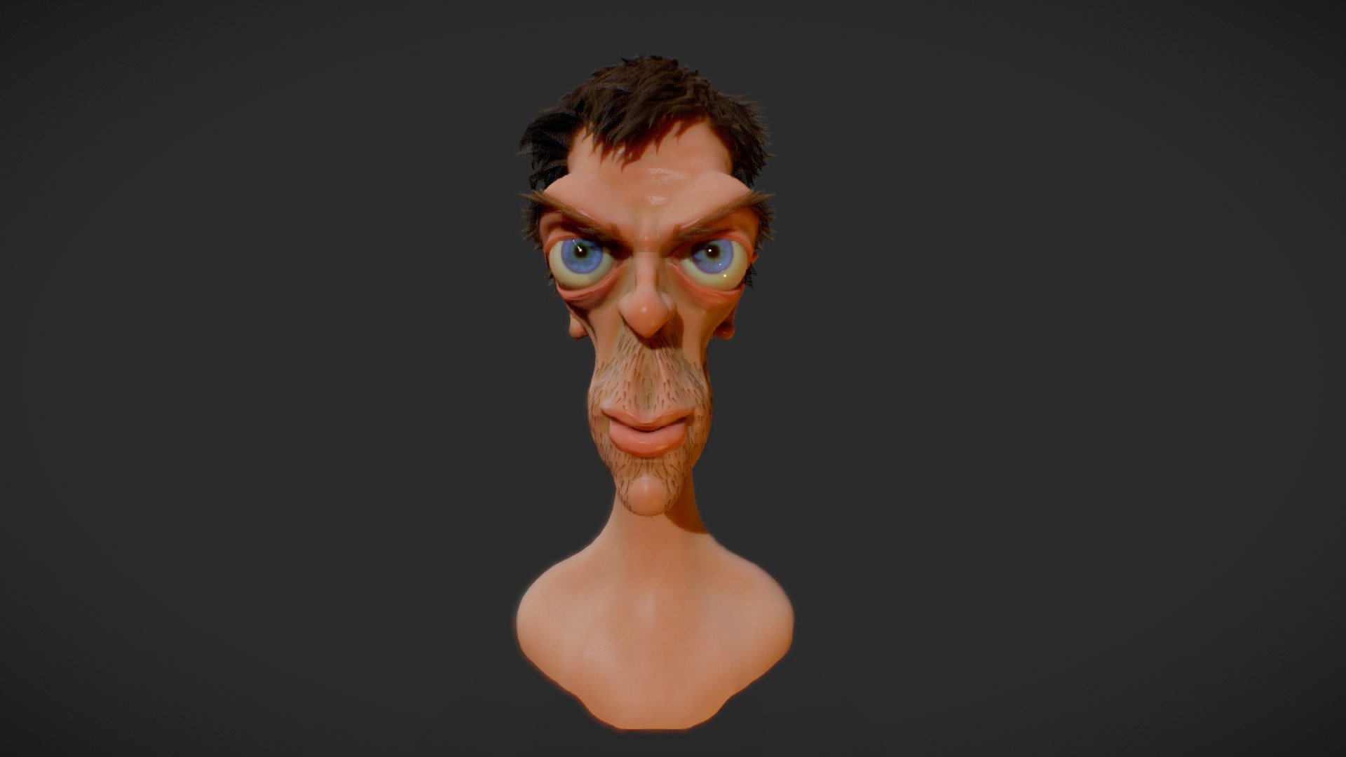 Hugh WIP 3d model