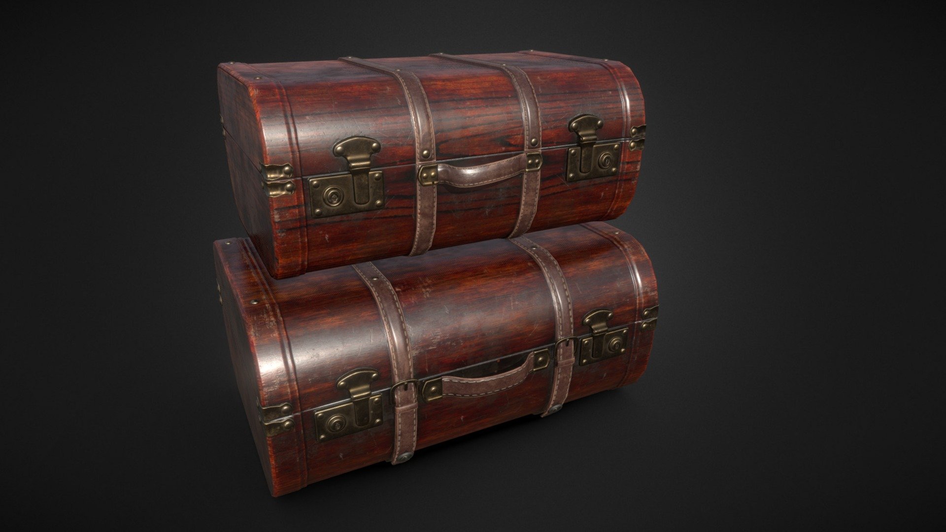 Vintage chests 3d model