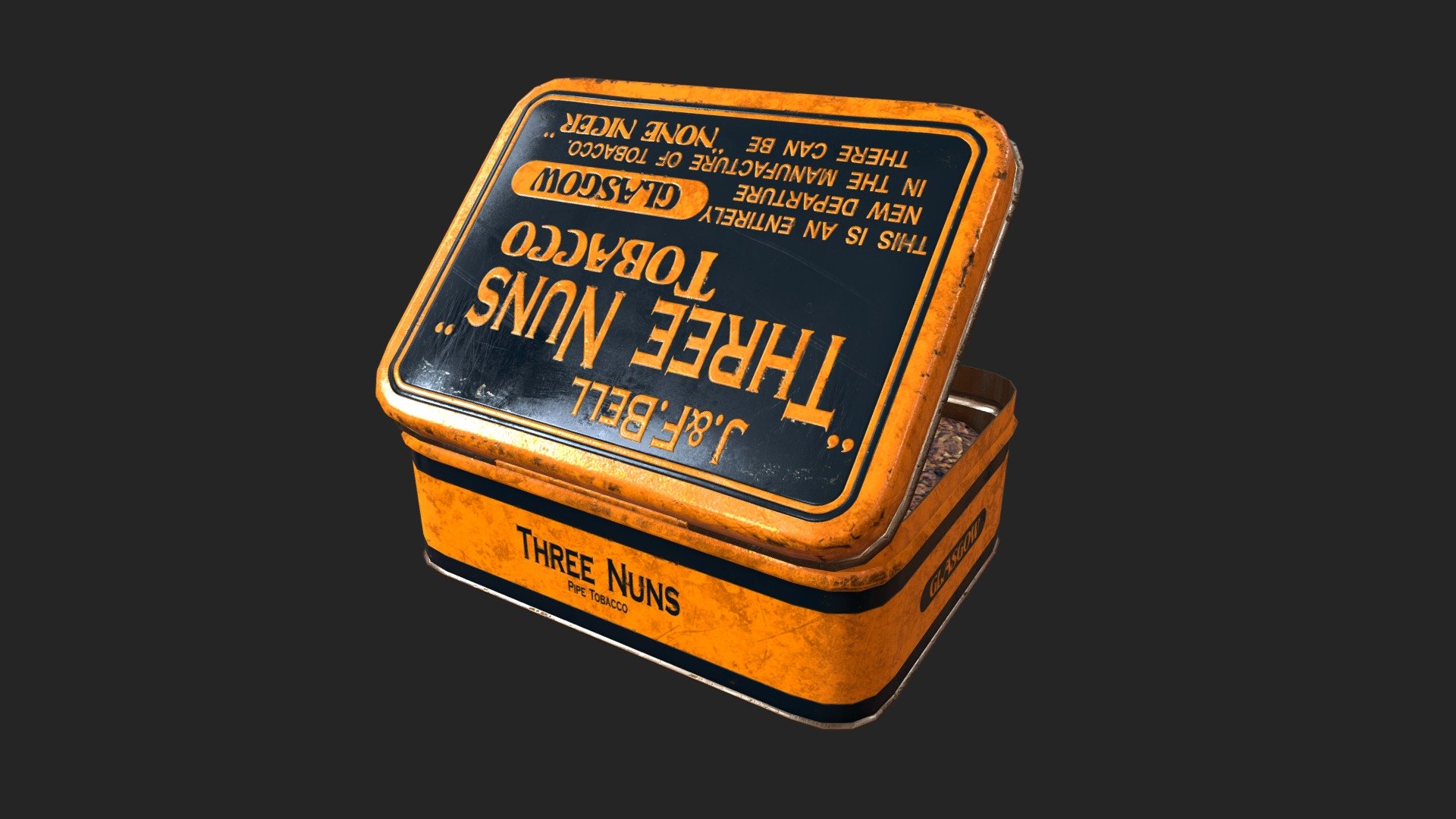 Old Tobacco Tin (Three Nuns) 3d model