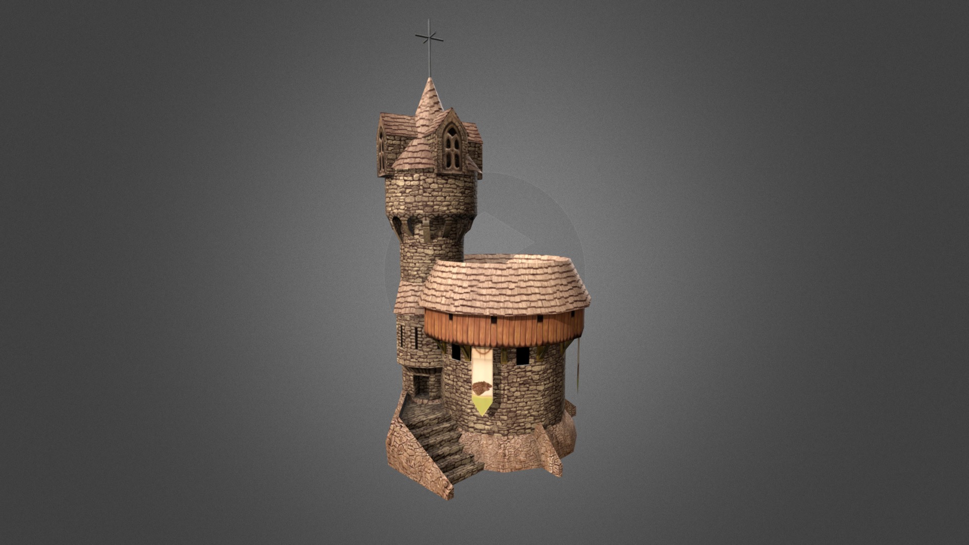 Medieval Church 3d model