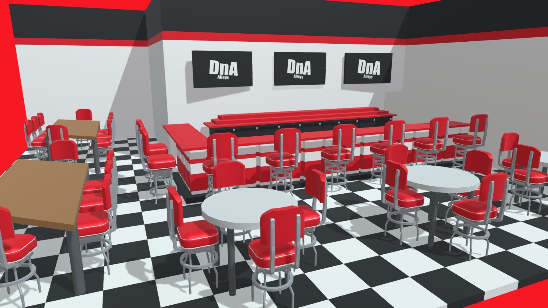 DnA Alleys Restaurant 3d model