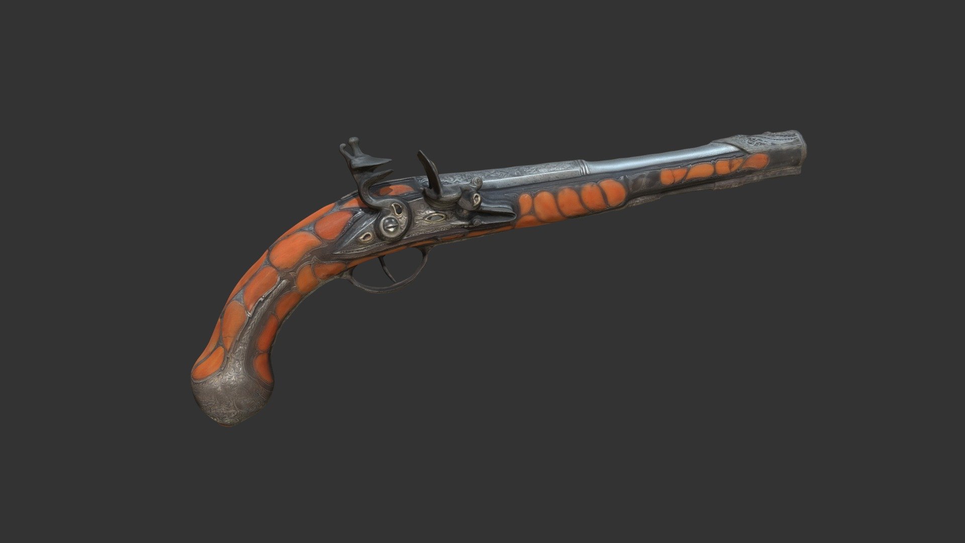 Flintlock Pistol 3d model