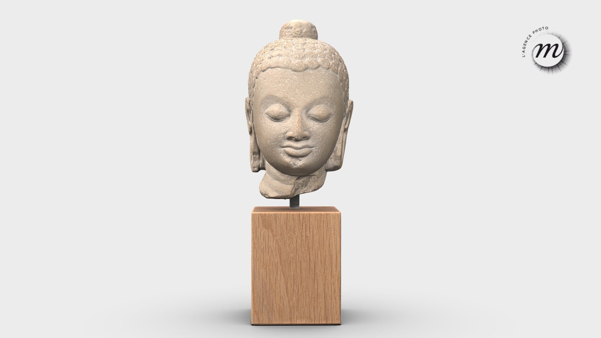 Tête du Buddha Gupta 3d model