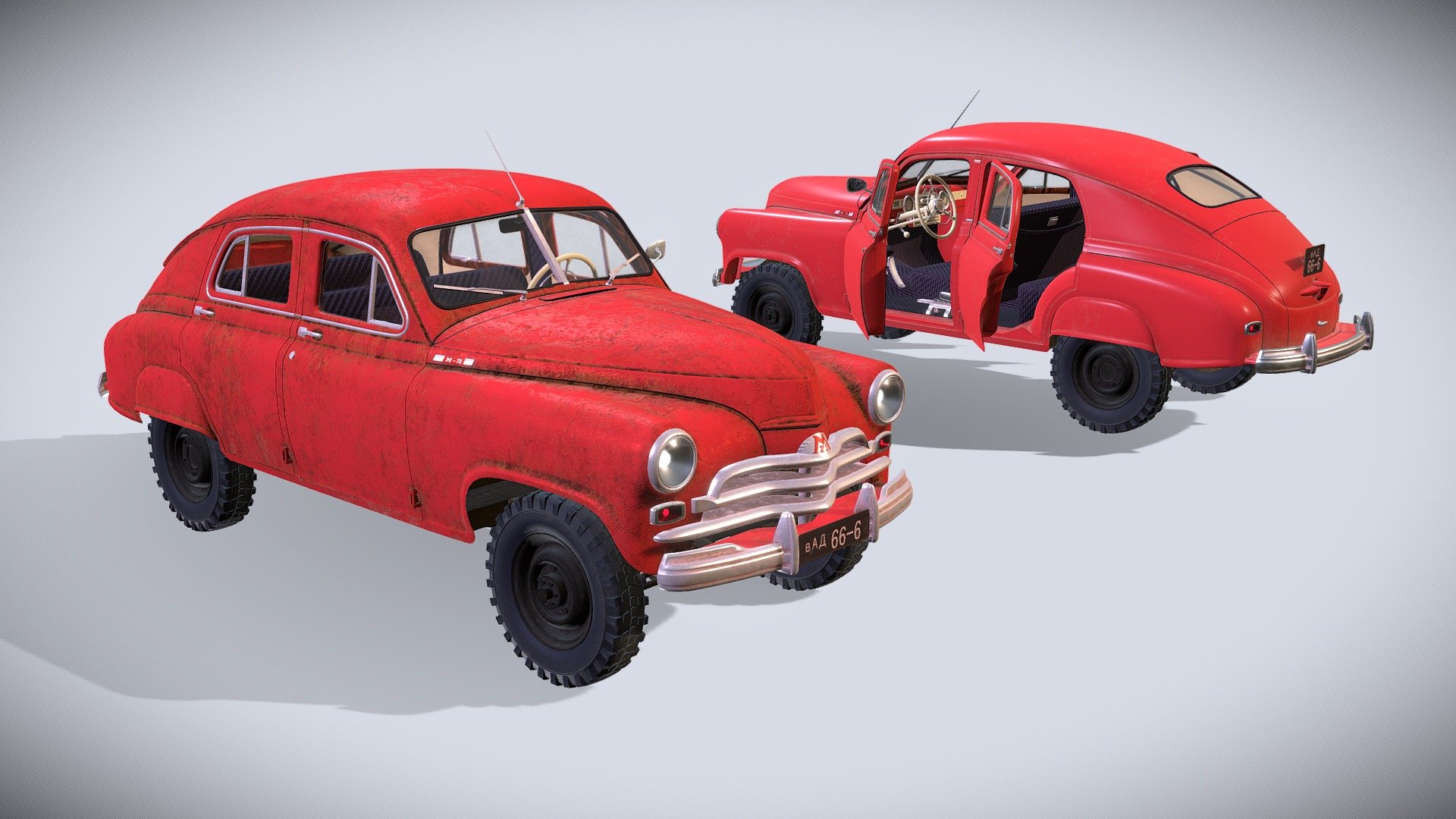 GAZ-M72 3d model