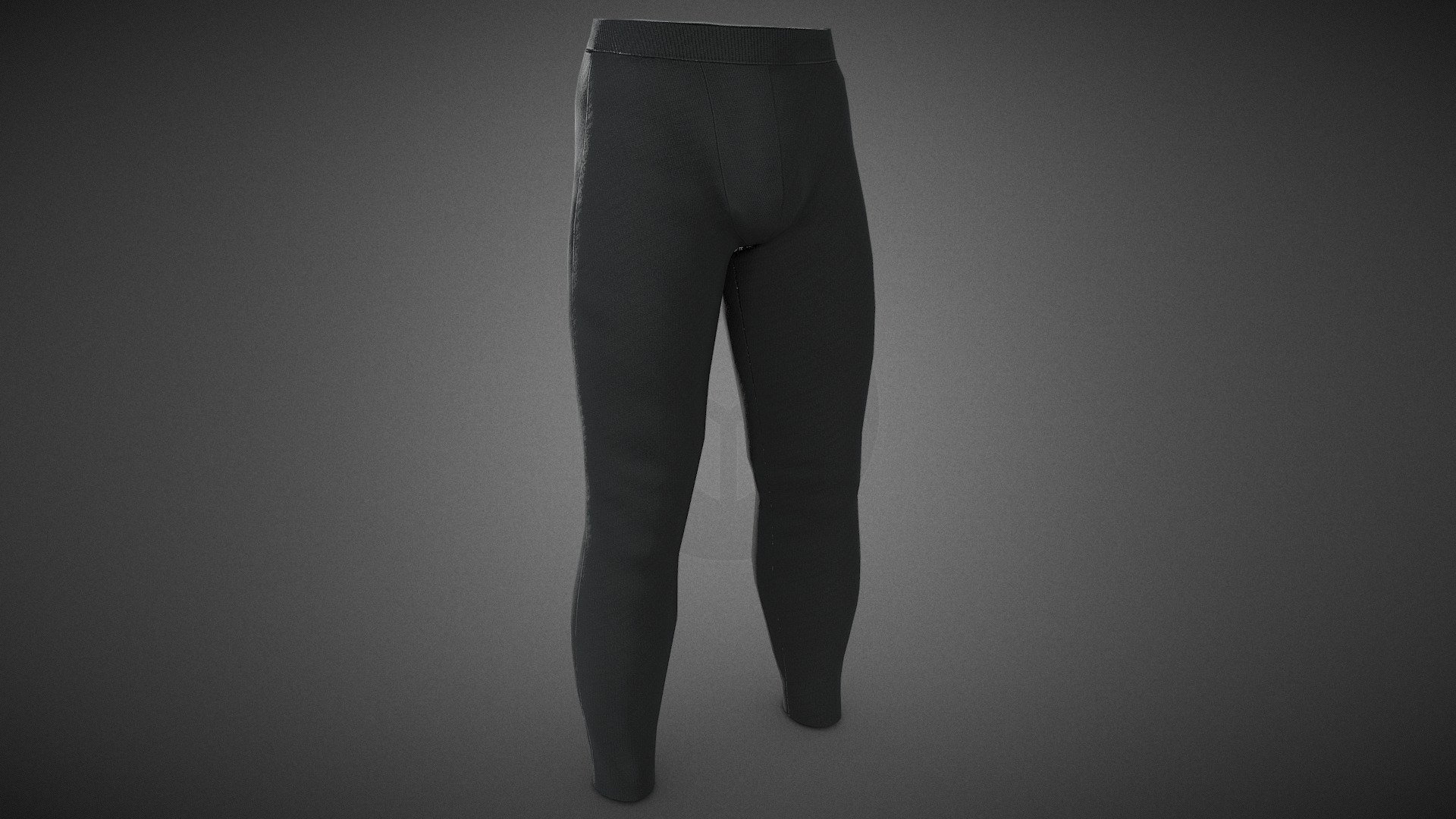 Black Skinny Medieval Pants 3d model