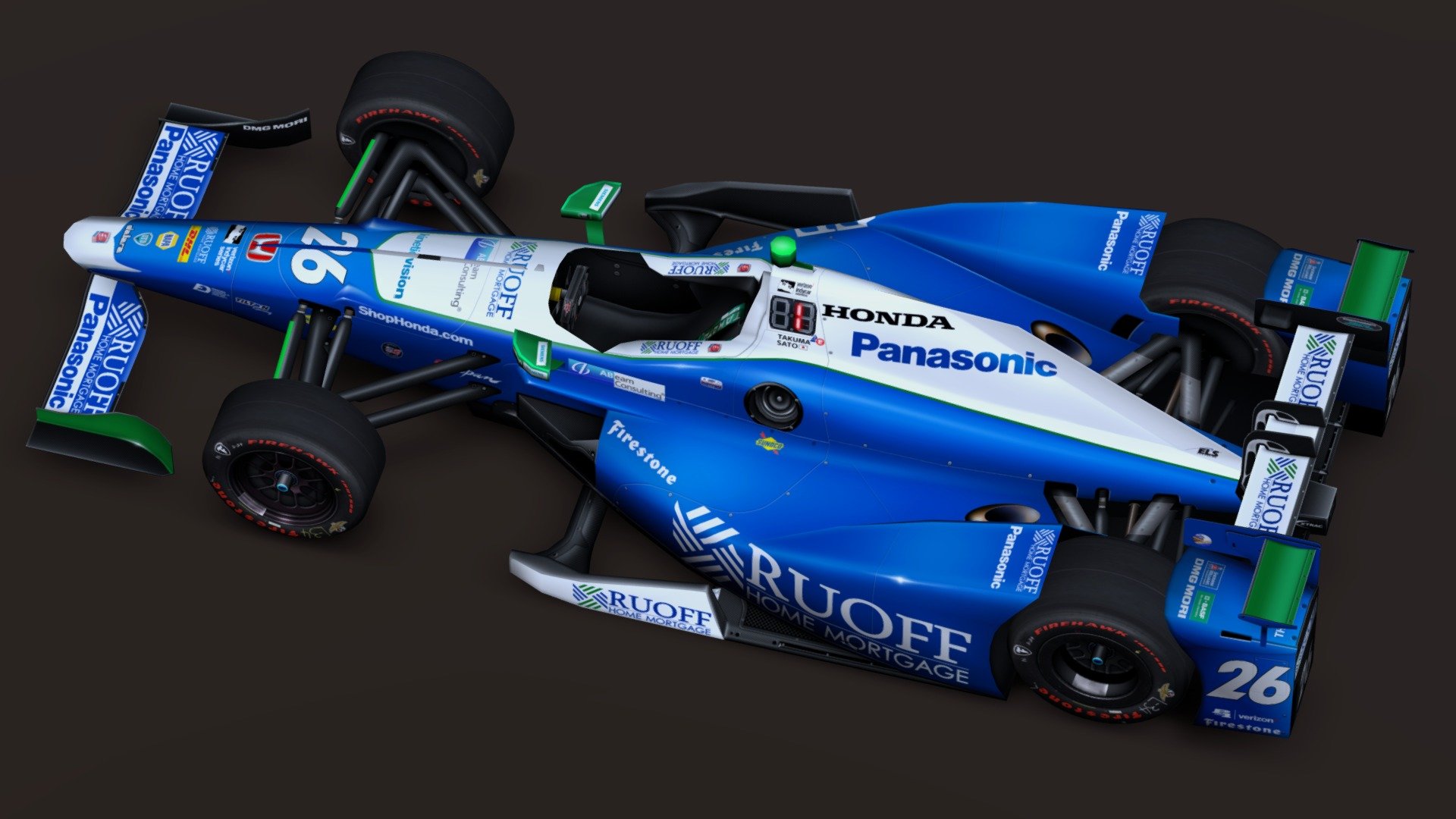 ANDRETTI AUTOPORT DALLARA DW12 / TAKUMA SATO 3d model