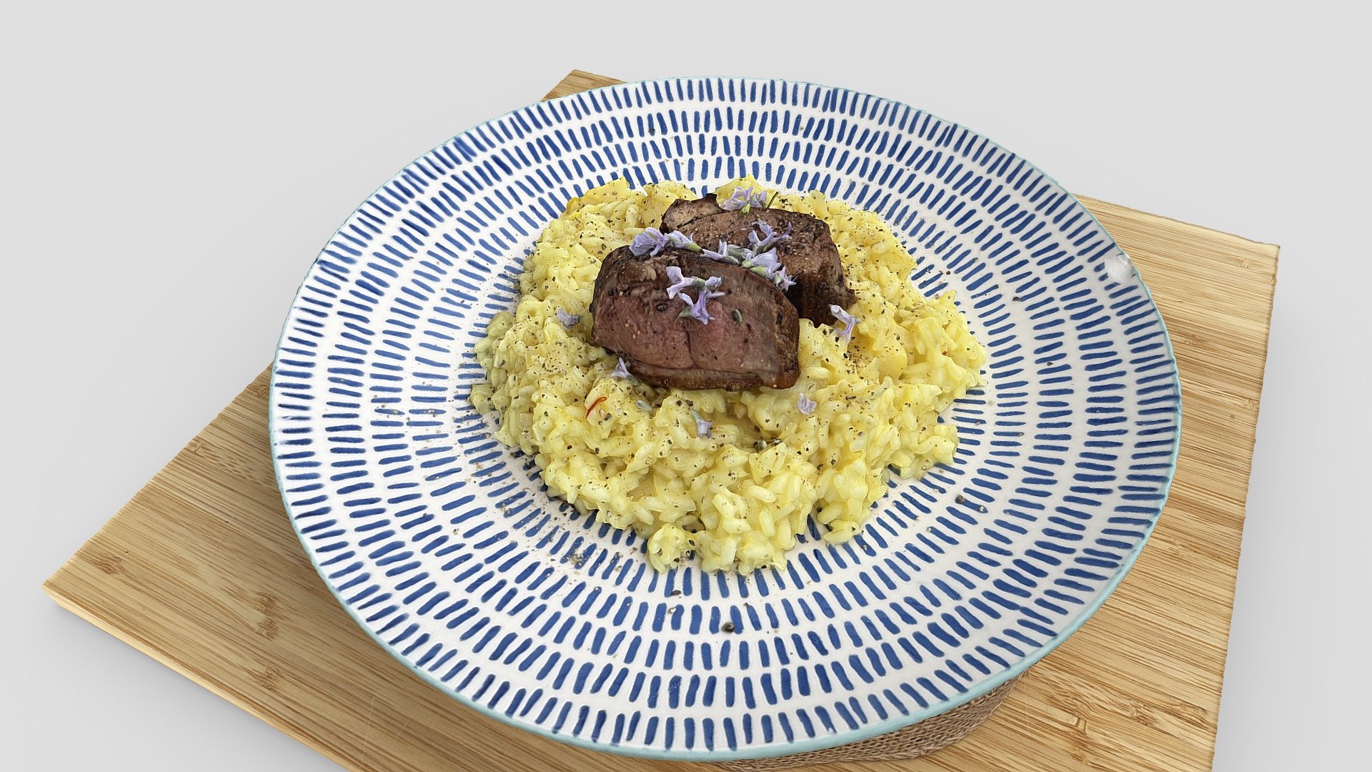 Saffron Risotto With Duck Breast 3d model