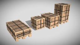 Wooden Crates Set