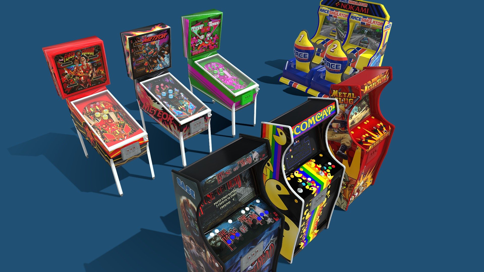 Power Arcade set 3d model