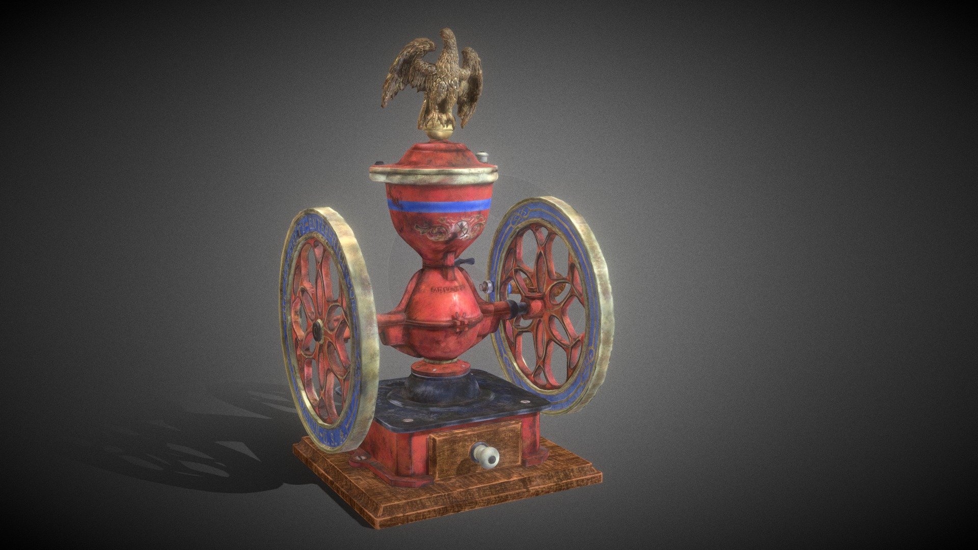 Antique Coffee Grinder 3d model