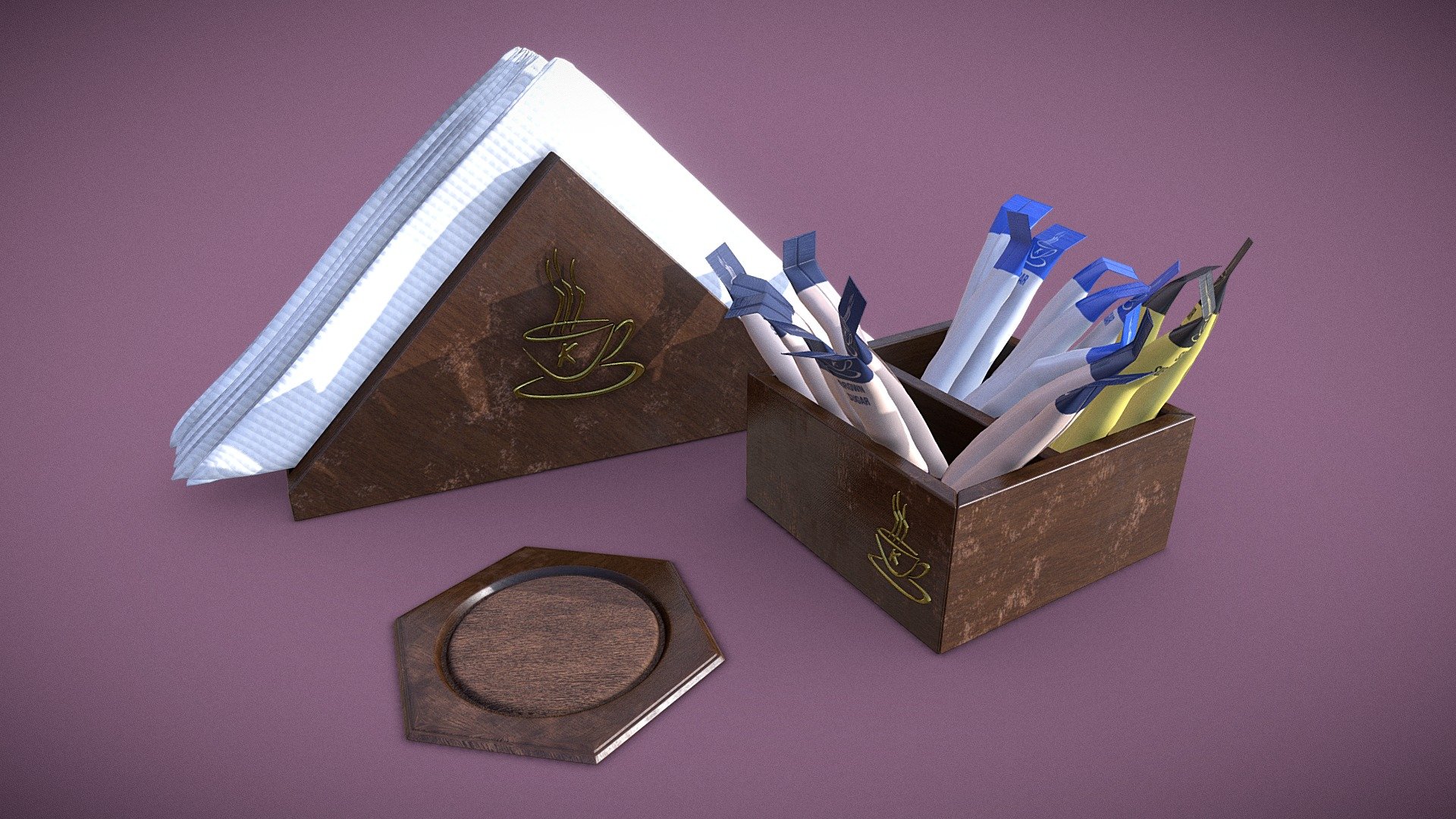 Coffee Shop Props 3d model