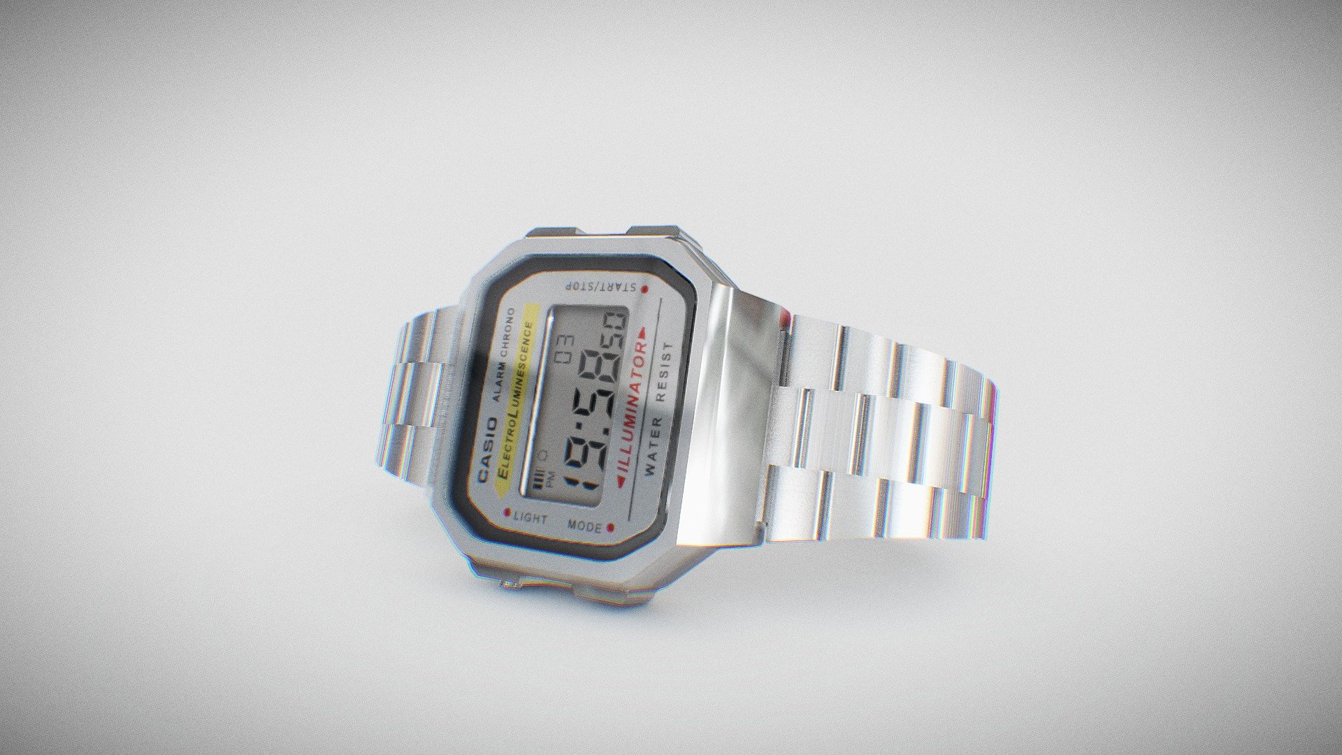 Casio Retro Watch / A163 3d model