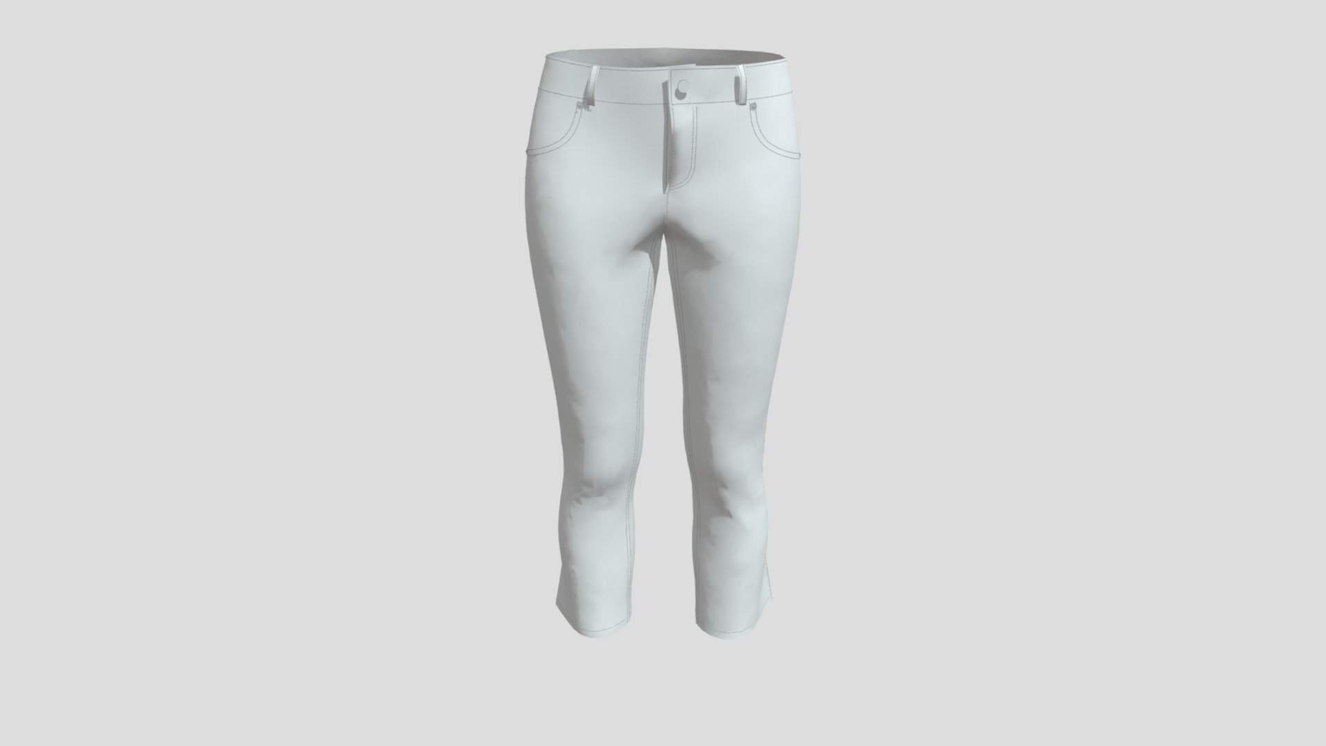 Jeans (3/4 Capri Style) FBX 3d model