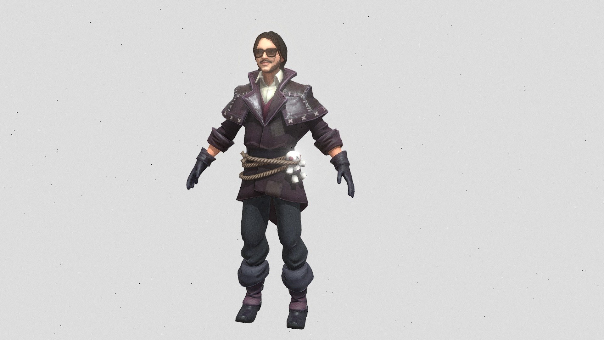 low poly game ready character 3d model