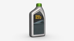 Engine Oil Bottle Mockup