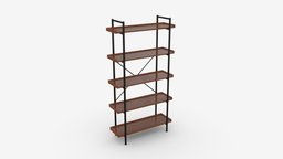 Industrial Bookcase Shelf Walker Edison