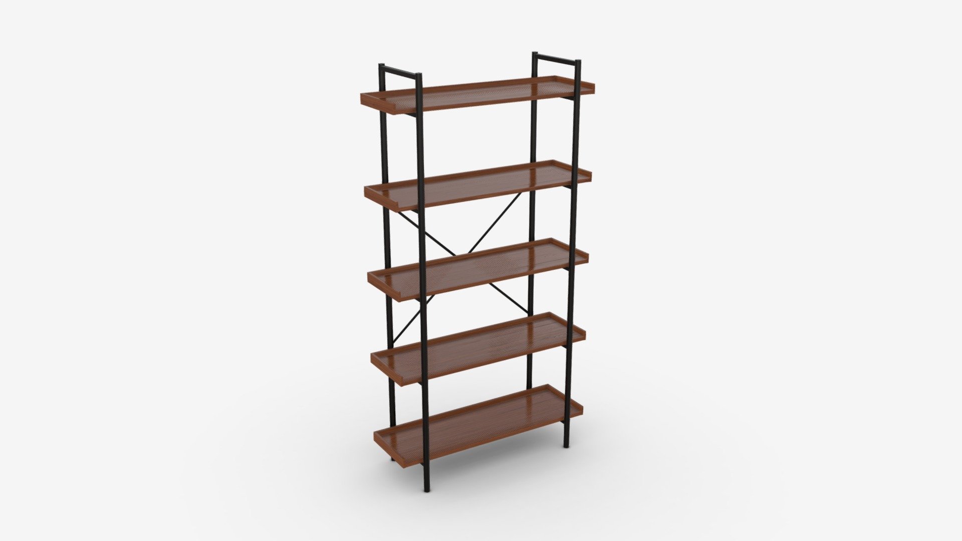 Industrial Bookcase Shelf Walker Edison 3d model