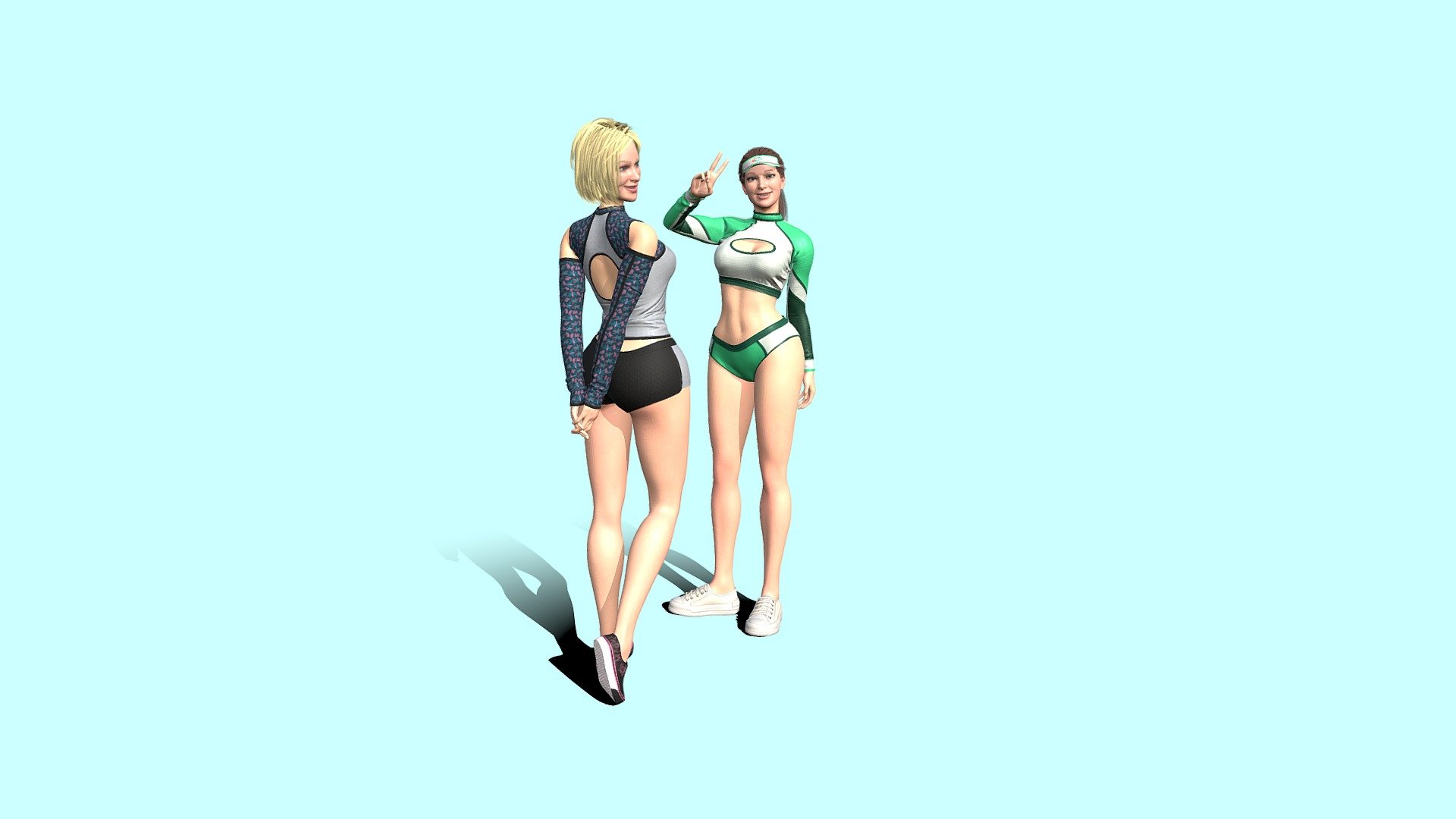 Summer Girls 3d model