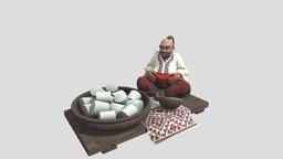 3D model Rat eats Poltava dumplings.